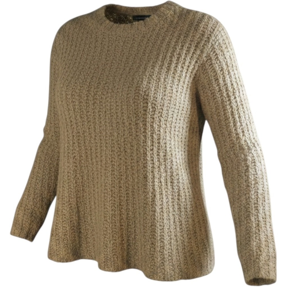 Alfred Sung Women Crew Neck Sweater Size M Tight Knit Wool Blend Casual Workwear